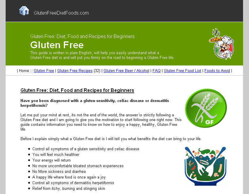 Gluton free diet recipes