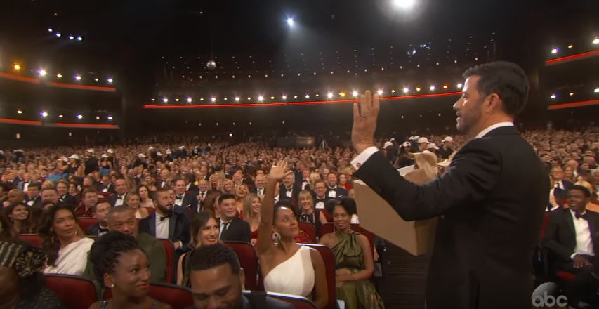 Jimmy Kimmel asked stars to raise their hands if they had a gluten allergy