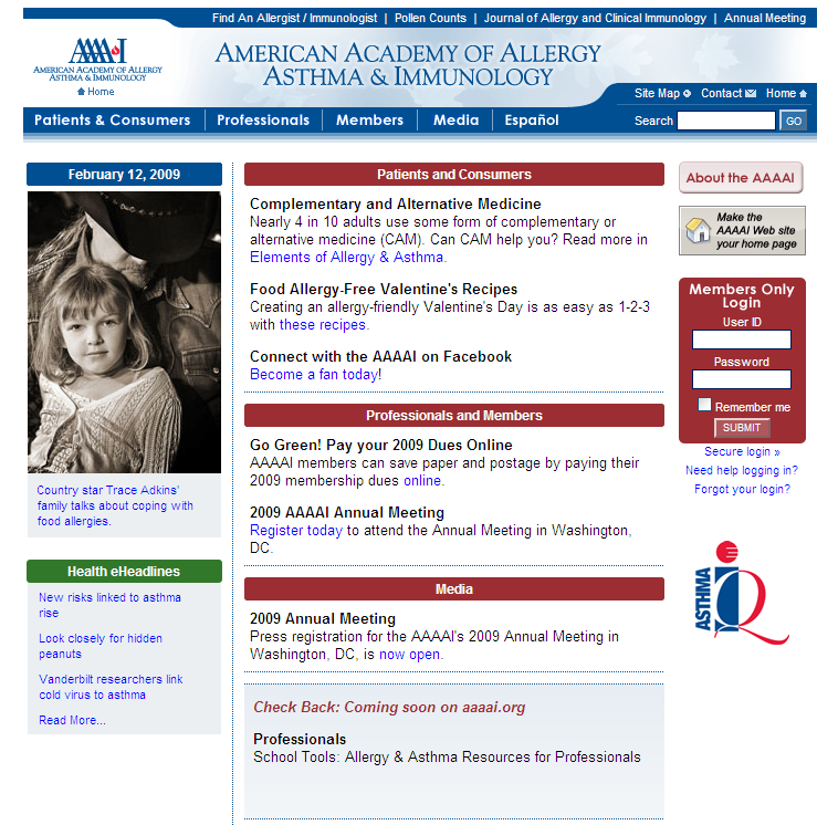American Academy of Allergy, Asthma & Immunology (AAAAI) American Academy of Allergy, Asthma & Immunology (AAAAI)