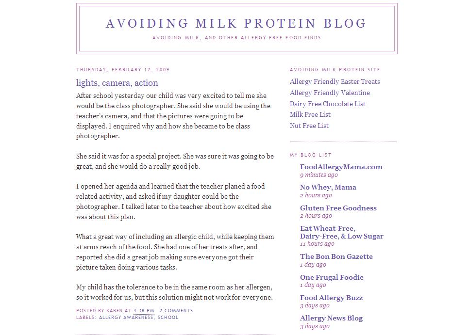 Avoiding Milk Protein Blog