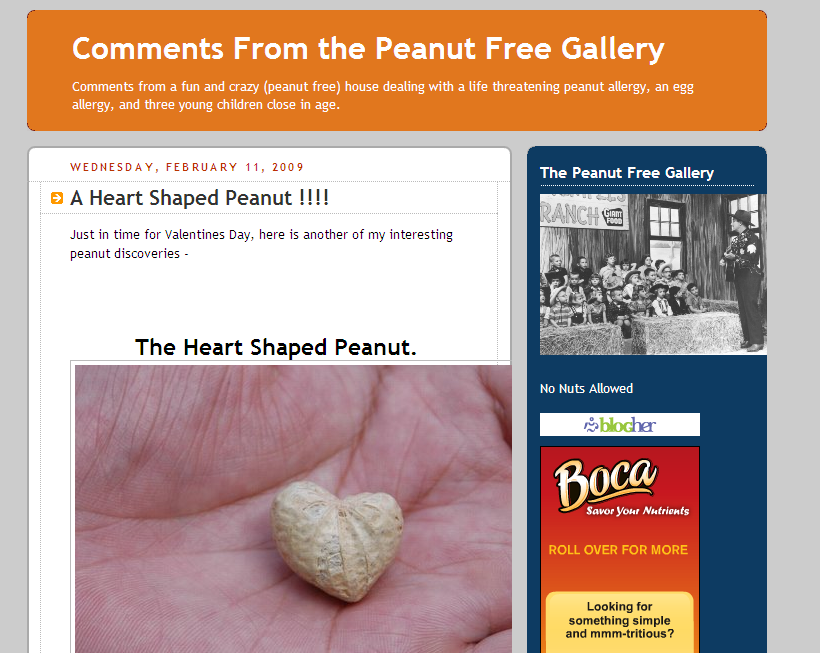 Comments From the Peanut Free Gallery