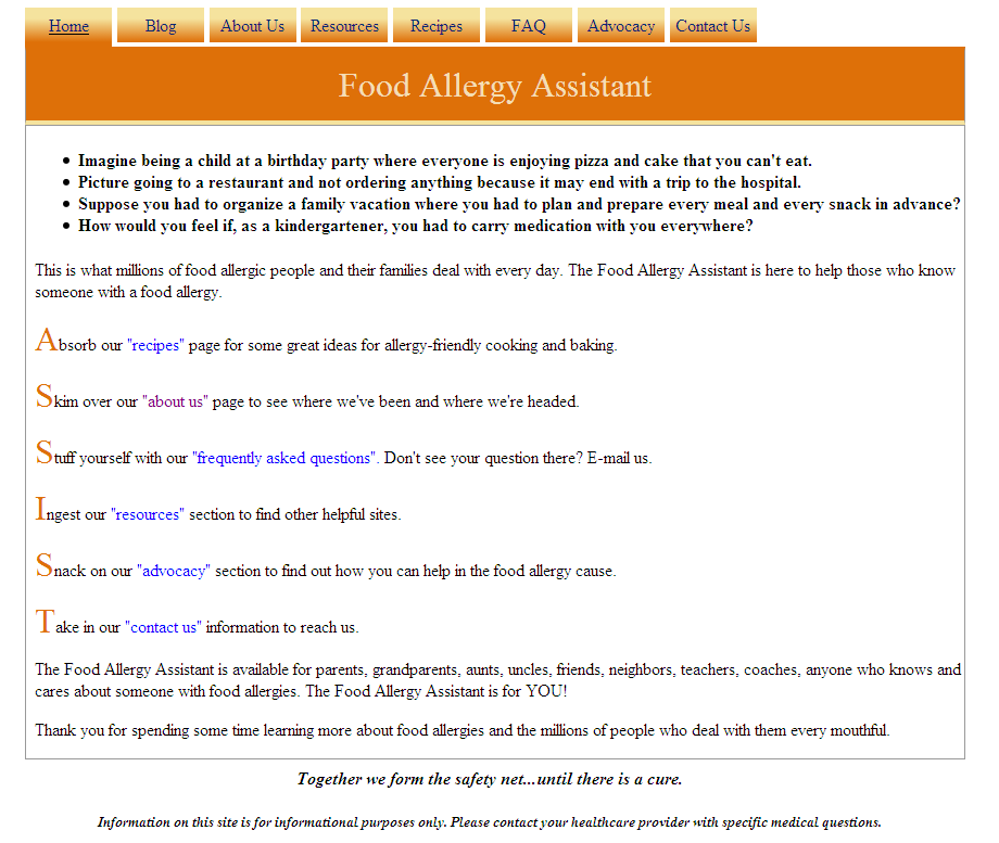 Food Allergy Assistant