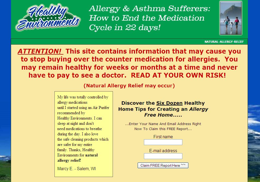 Healthy Environments – Everything for the Allergy Free Home