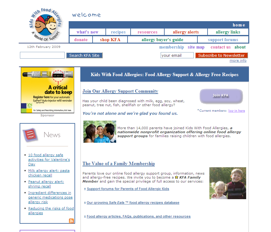Kids With Food Allergies (KFA) Kids With Food Allergies (KFA)