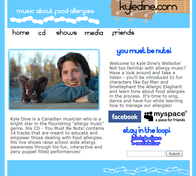 Kyle Dine – Music About Food Allergies! Kyle Dine – Music About Food Allergies!