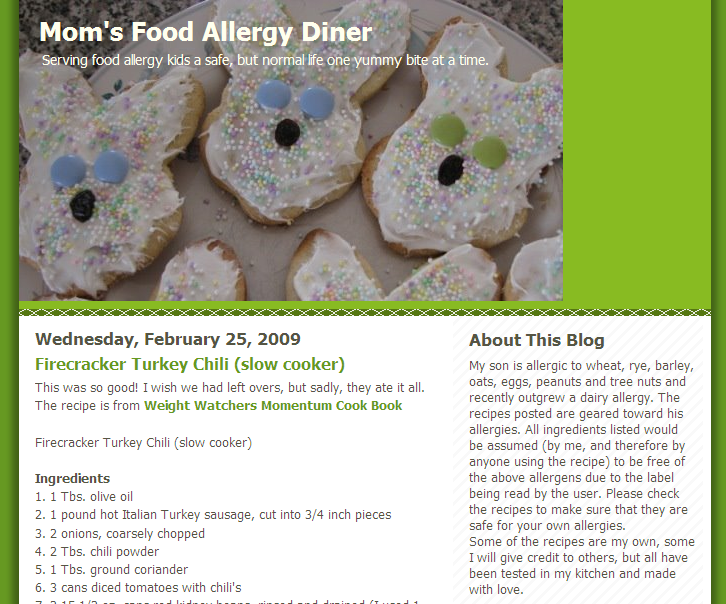 Mom’s Food Allergy Diner