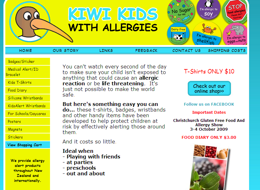 Kiwi Kids With Allergies