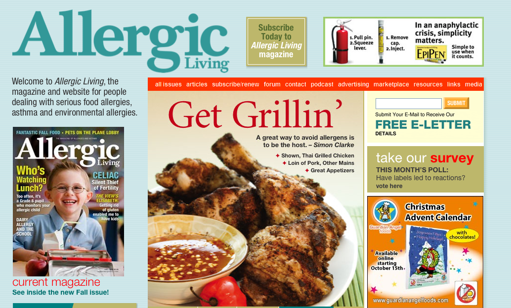 Subscribe to Allergic Living Magazine Now