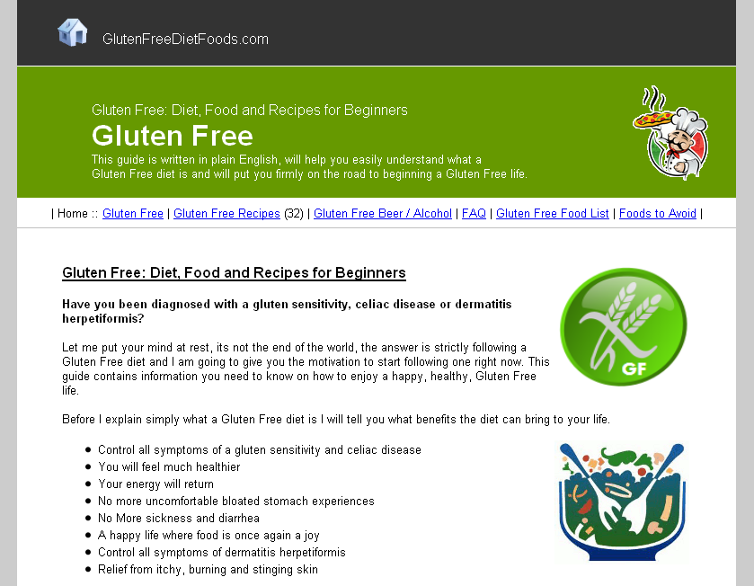 Gluten Free: Diet, Foods and Recipes for Beginners