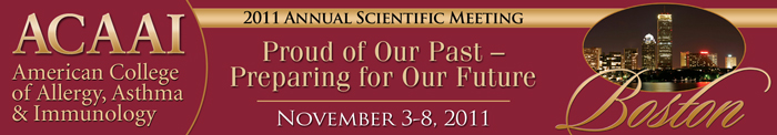 American College of Allergy, Asthma and Immunology’s 69th Annual Meeting American College of Allergy, Asthma and Immunology’s 69th Annual Meeting