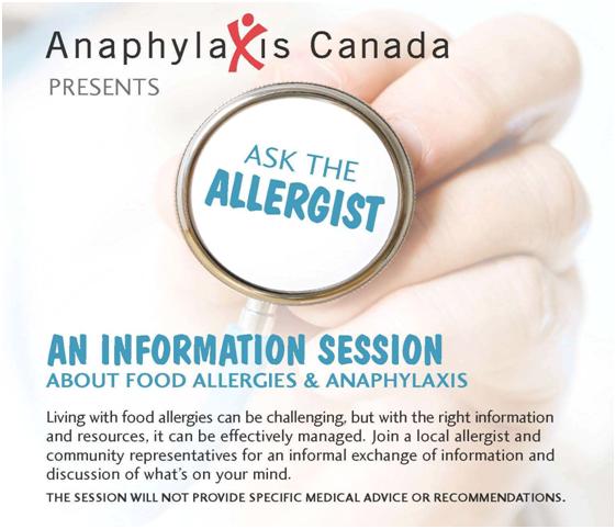 Anaphylaxis Canada – Ask the Allergist